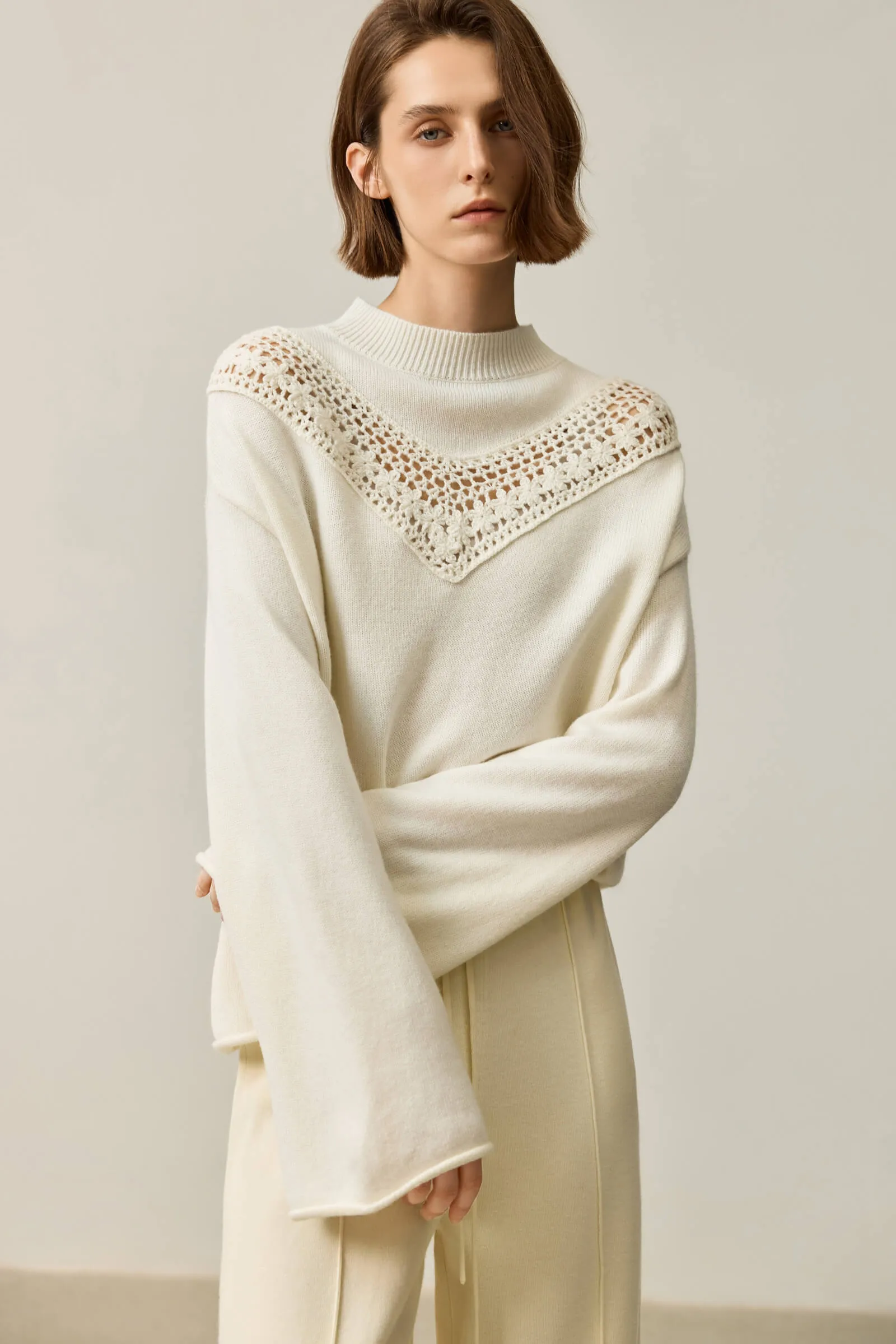 LILY Loose Hand-Crocheted Sweater