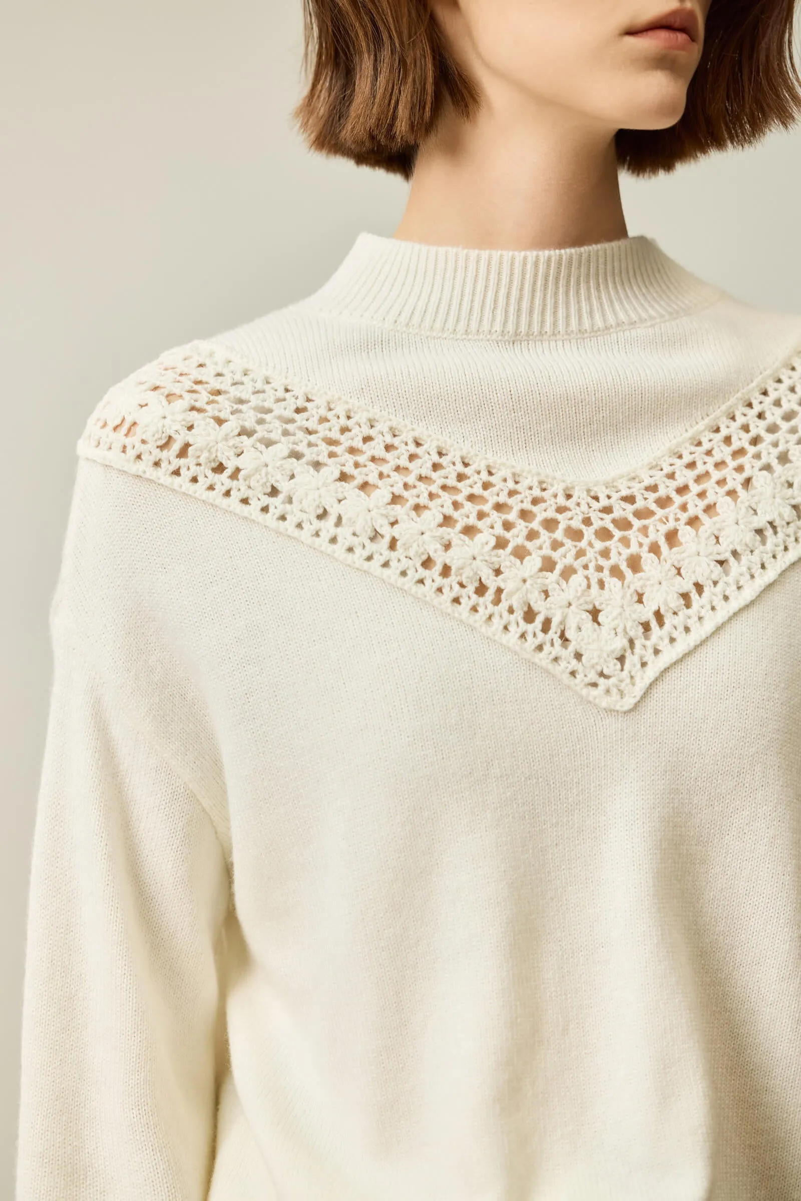 LILY Loose Hand-Crocheted Sweater