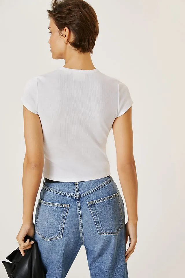 Maeve Blair Baby cropped T-shirt, white