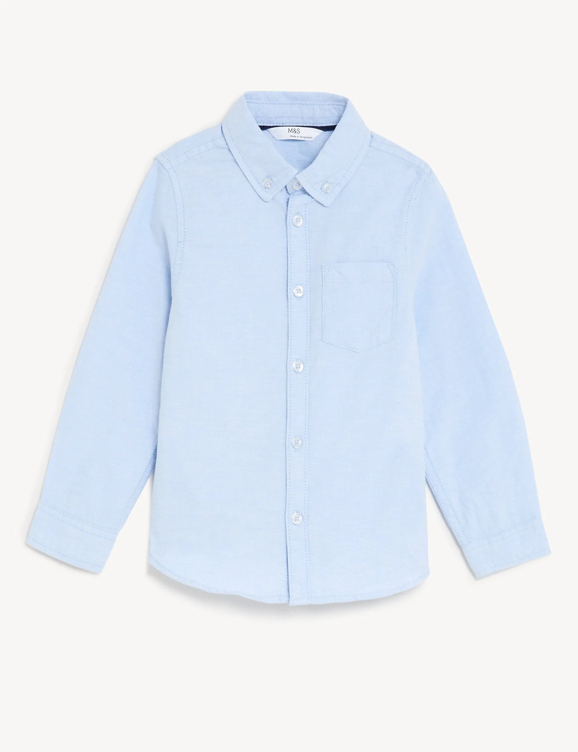 Marks & Spencer Pure Cotton Oxford Shirt (2-8yrs) Blue