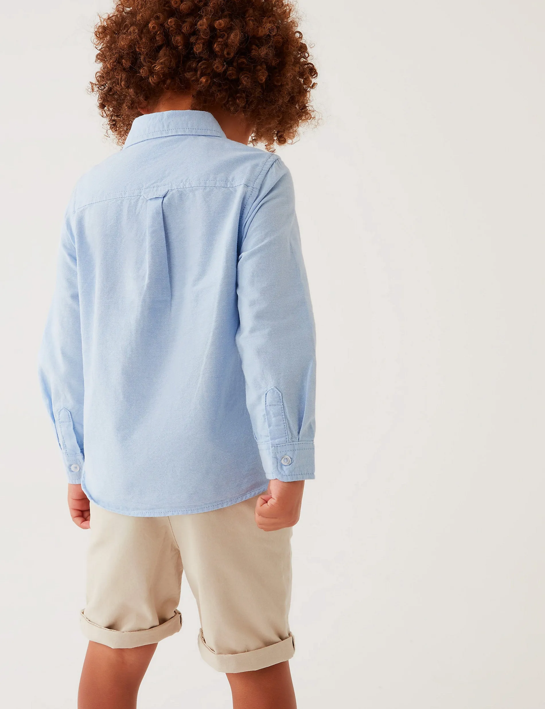 Marks & Spencer Pure Cotton Oxford Shirt (2-8yrs) Blue