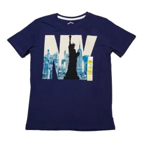 Navy Short Sleeve Graphic Tshirt