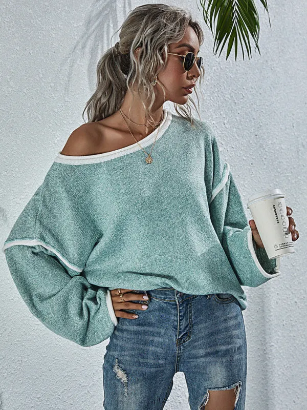 New sweater round neck sweater loose large size fashion women's sweater women