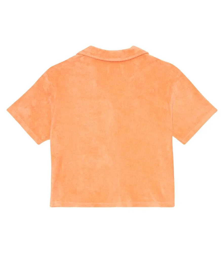 Nicolo Cotton Terry Shirt with The New Society Embroidery, Orange