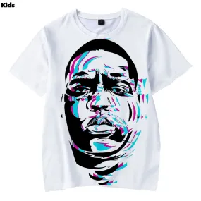 Notorious Biggie Kids Rapper T-shirts - White Hologram