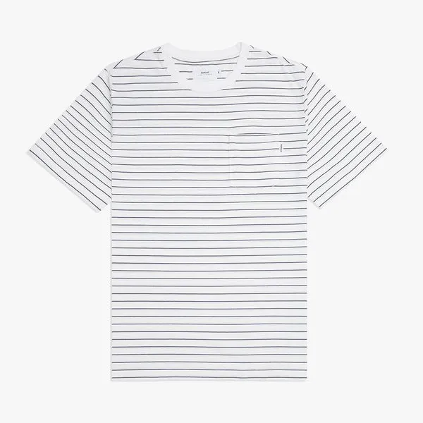 Parlez Helm Pocket T-Shirt - White / Navy