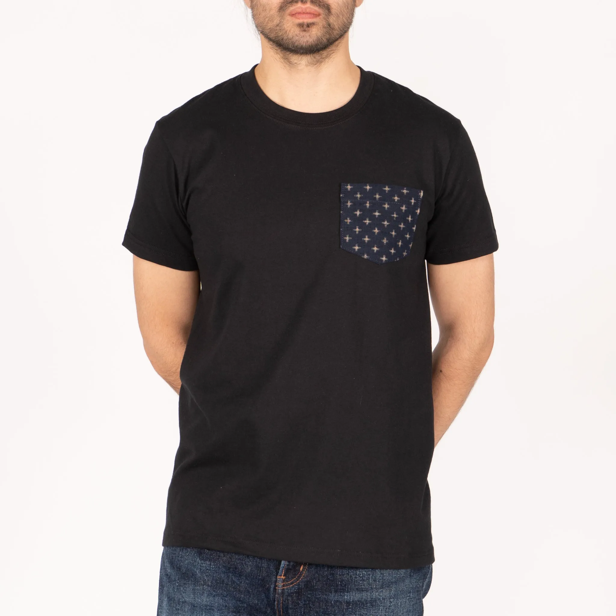 Pocket Tee - Black - Kimono Plus