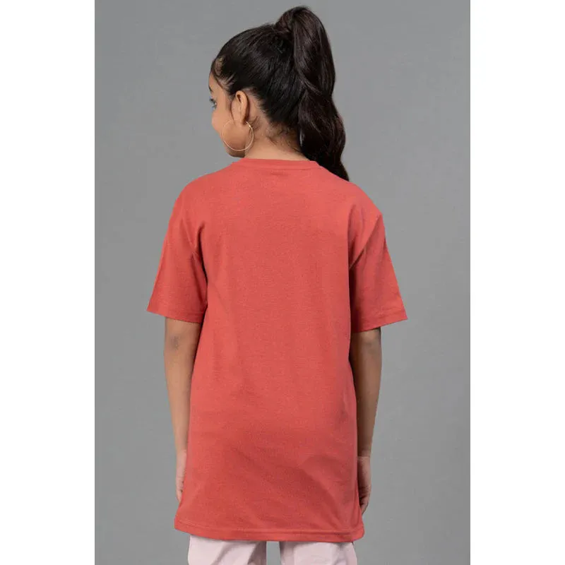 RedTape Unisex Kids T-Shirt- Best in Comfort| Cotton| Cool Pink Colour| Regular look| Round Neck pattern