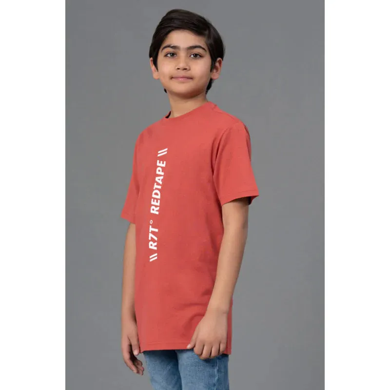 RedTape Unisex Kids T-Shirt- Best in Comfort| Cotton| Cool Pink Colour| Regular look| Round Neck pattern