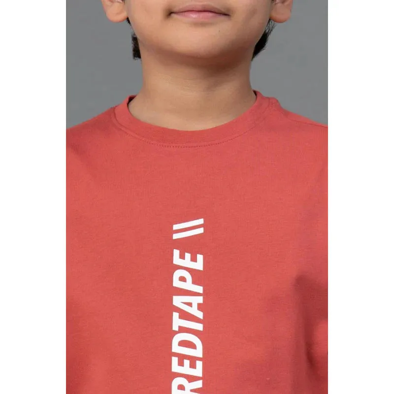 RedTape Unisex Kids T-Shirt- Best in Comfort| Cotton| Cool Pink Colour| Regular look| Round Neck pattern