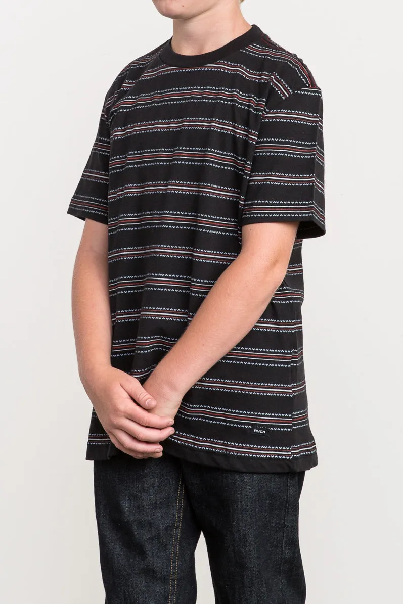 RVCA Feeder Stripe Short Sleeve Boys Shirt