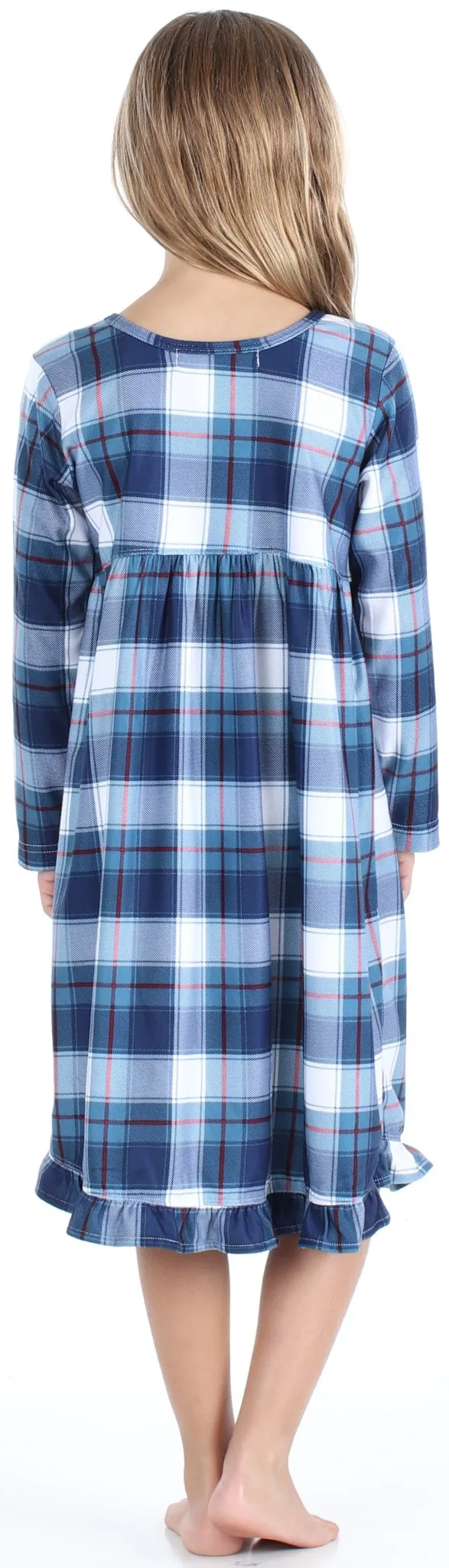 SleepytimePjs Christmas Family Matching Blue Plaid Flannel Pajamas for The Family