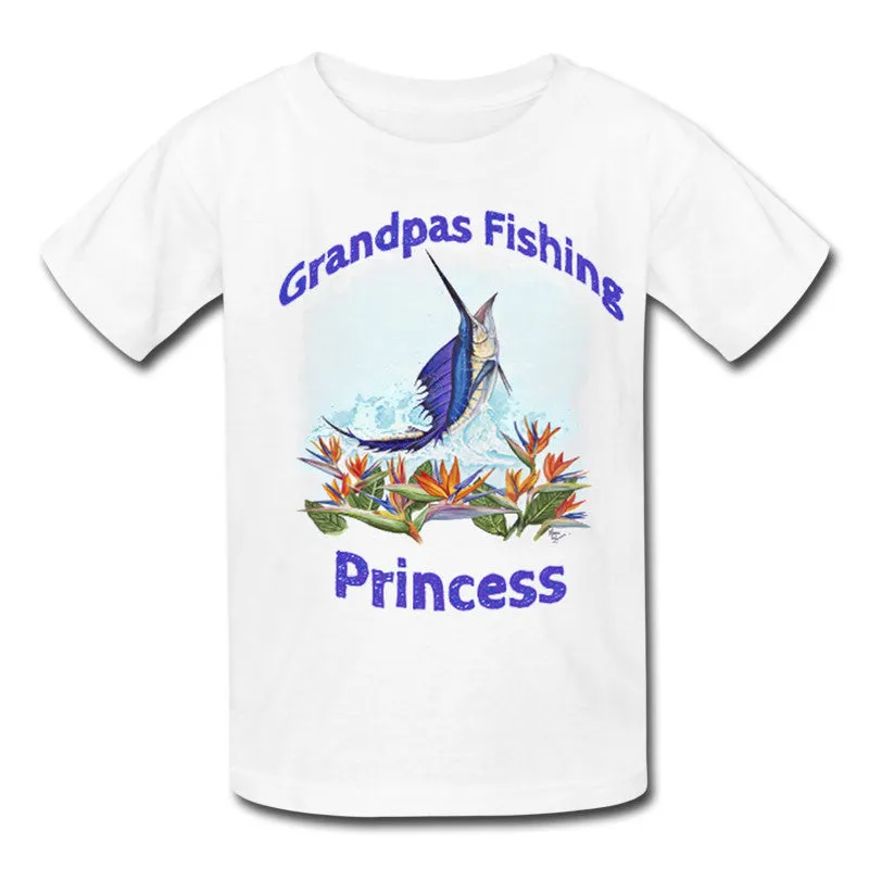 Toddlers Sailfish Fishing Princess T-Shirt 2T-5T