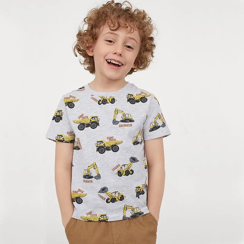 Truck Print T-shirt for Toddler Boys