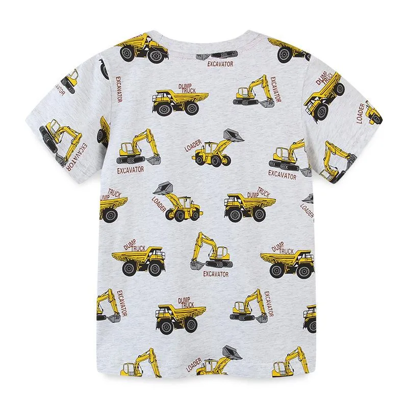 Truck Print T-shirt for Toddler Boys