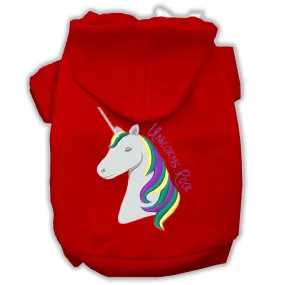 Unicorns Rock Embroidered Dog Hoodie Red Xl (16)