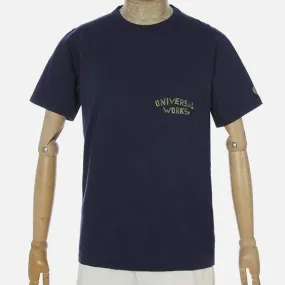 Universal Works Print Pocket T-Shirt - Navy