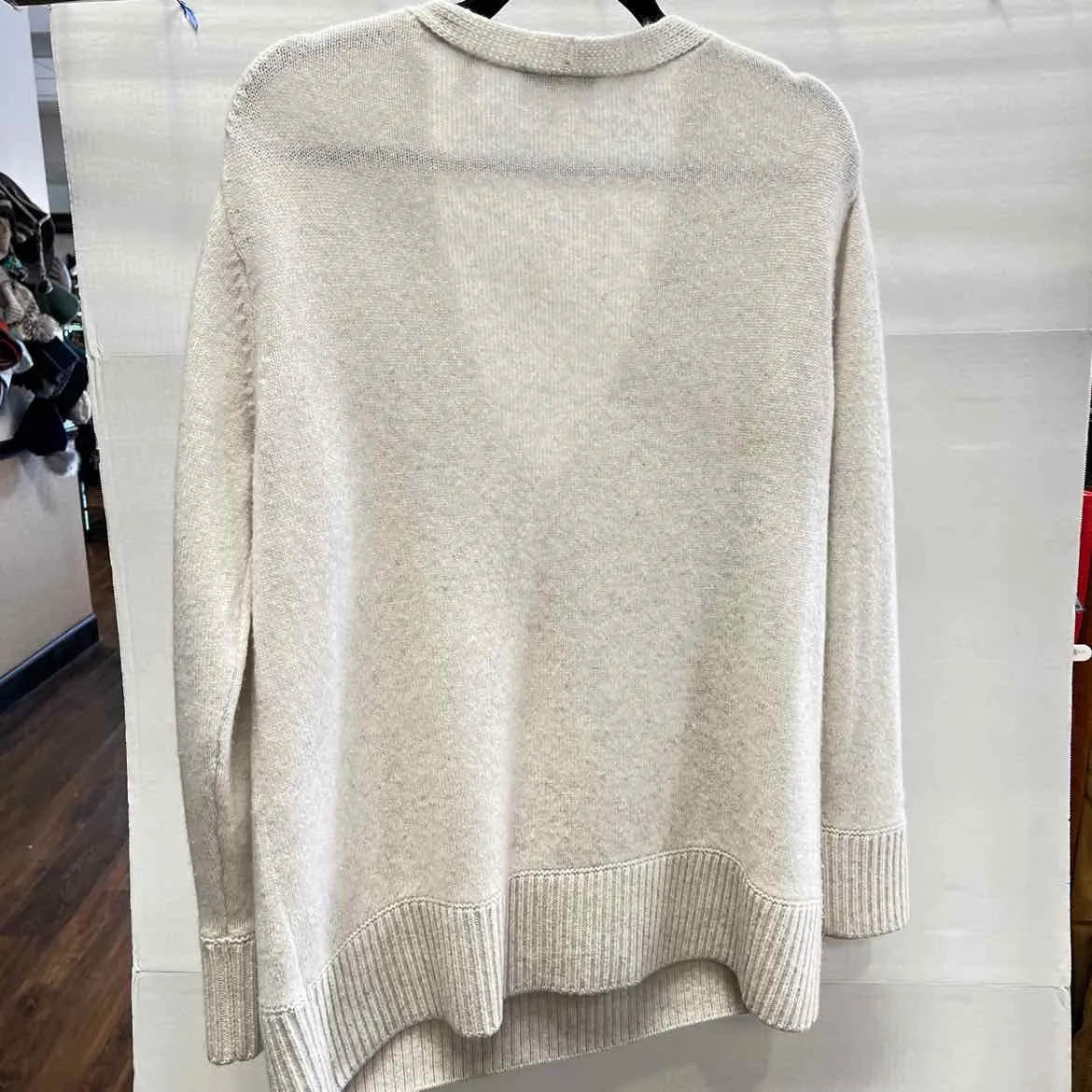 VINCE Cashmere V Neck Women's Sweaters Women Size M Cream Sweater