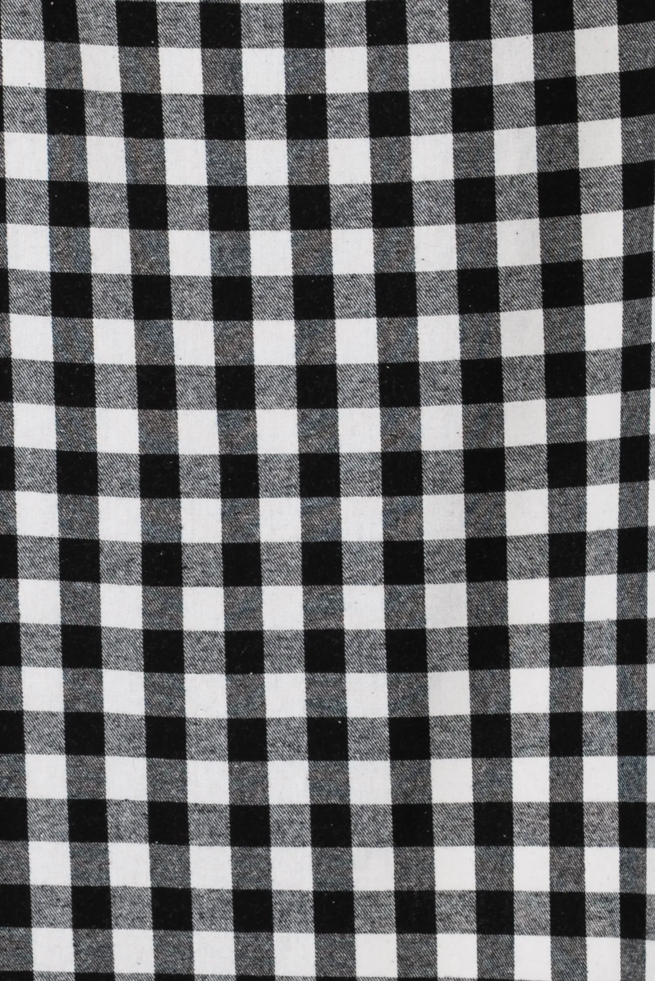 White Mini Buffalo Checks Cotton Flannel Woven